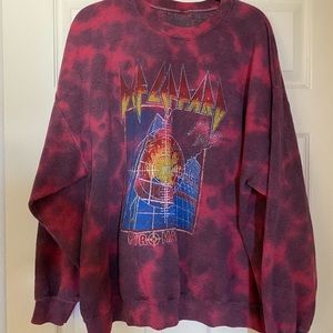 Urban outfitters deff leppard oversized band sweatshirt s/m